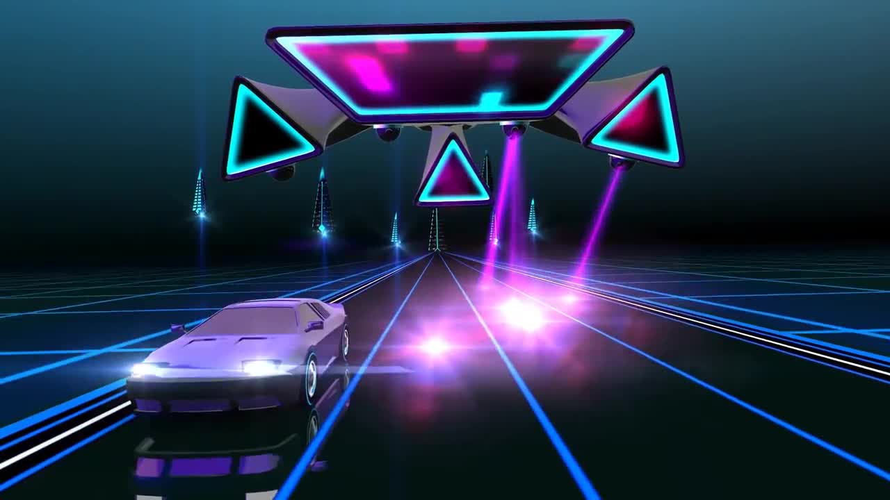 animated steam profile neon drive