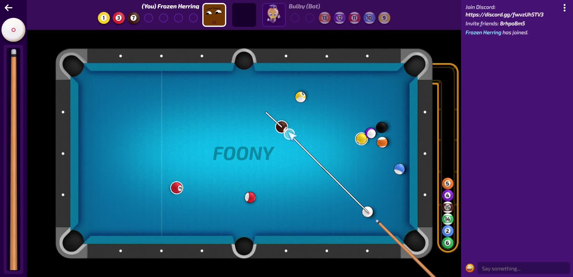 foony 8ball pool game