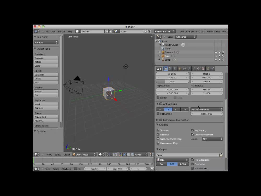 1 Blender Default Scene by Neal Hirsig video Blenderheads ModDB
