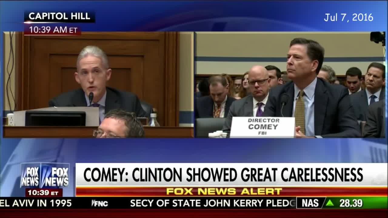 Trey Gowdy grills Jim Comey on Hillary Clinton Email video ...