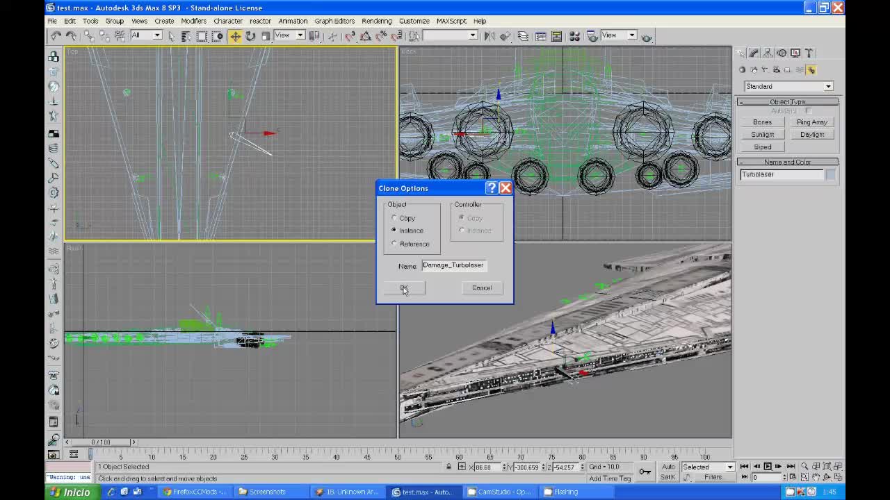 3Dmax rigging a model tutorial - 03 video - Star Wars Alliance ...