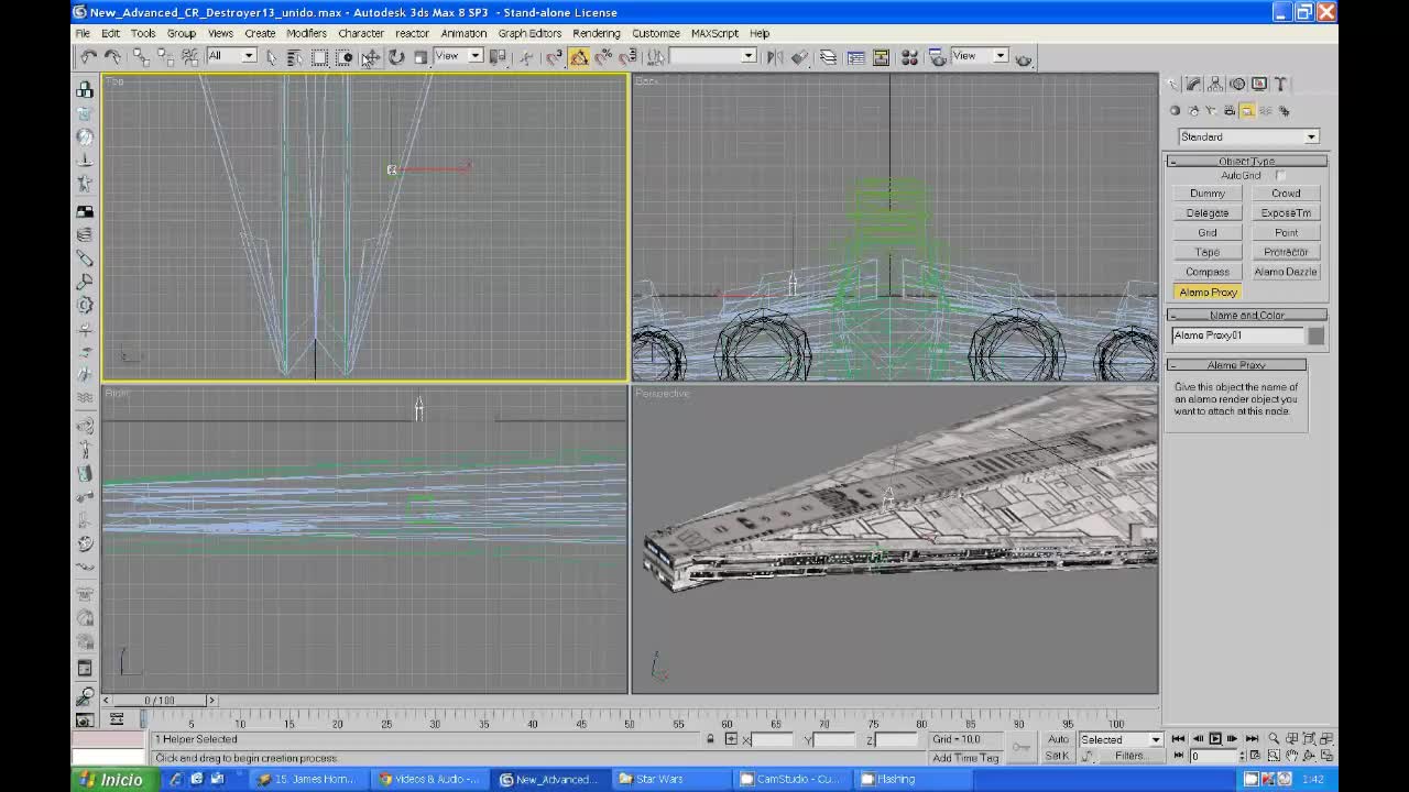 3Dmax rigging a model tutorial - 02 video - Star Wars Alliance ...