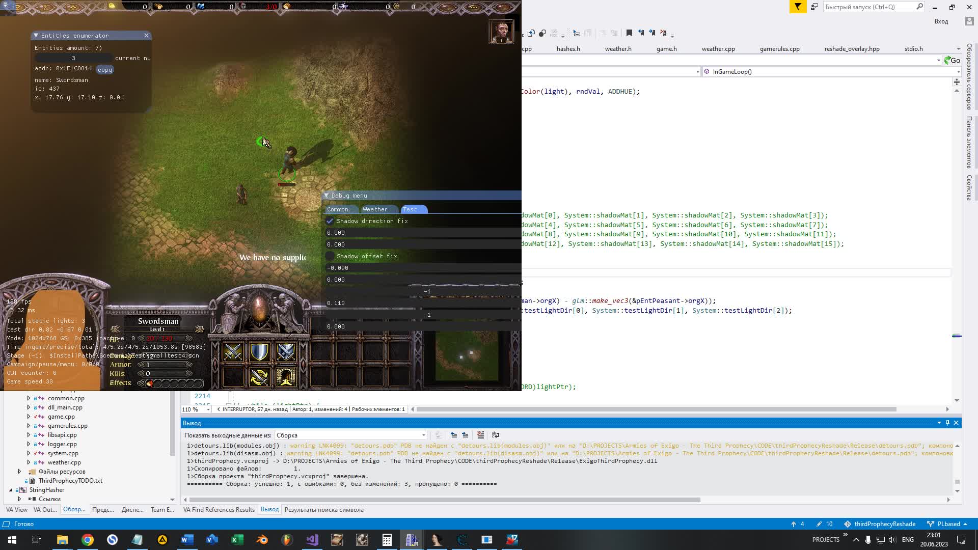 Separated dynamic shadows in progress video - Armies of Exigo: The ...