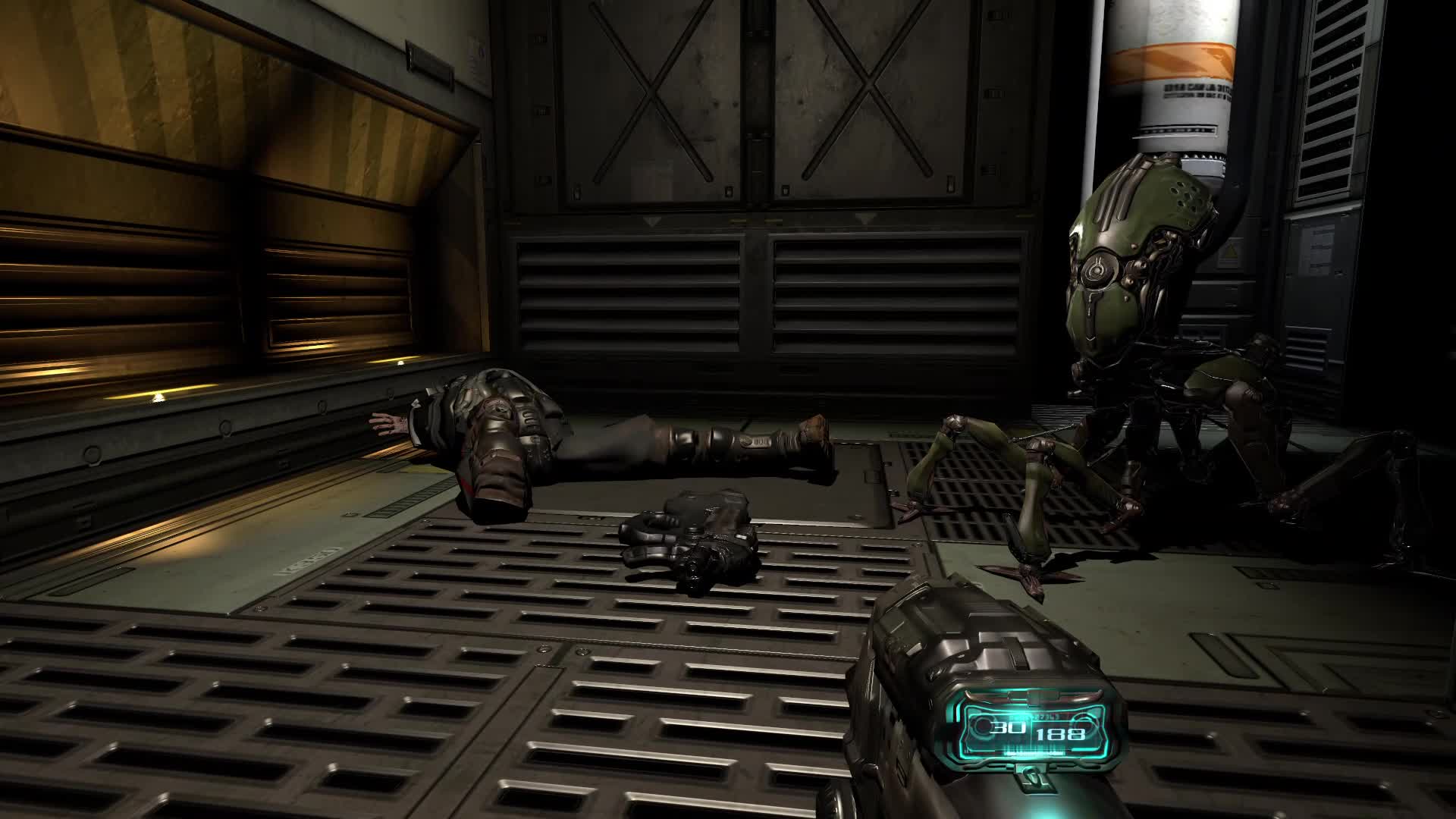 Sentry Bot Reflection Added video - Overdose mod for Doom III - ModDB